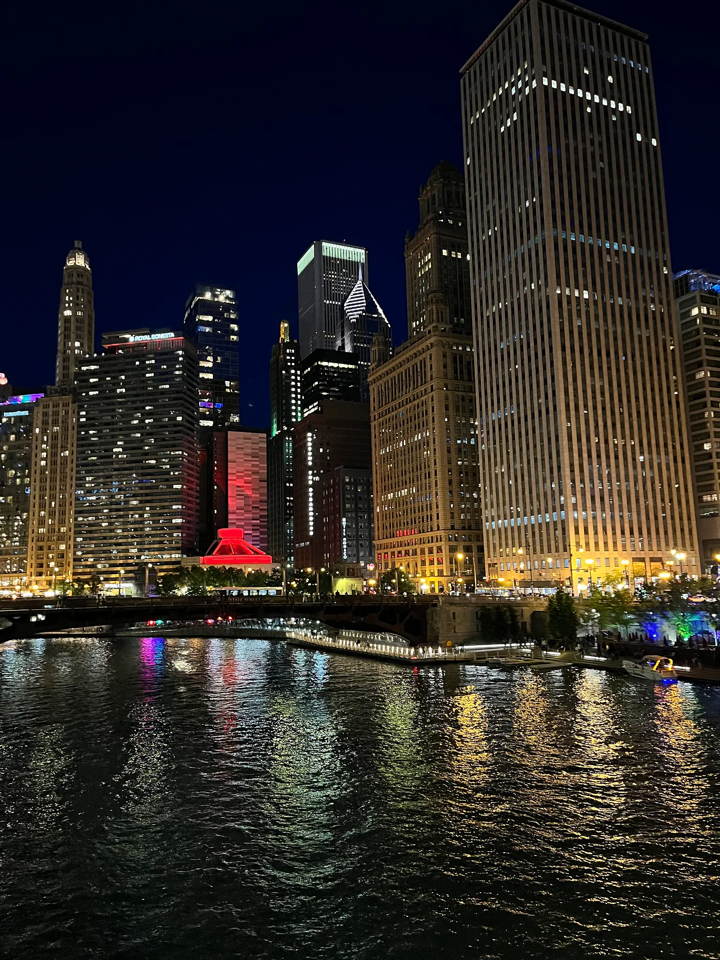 Chicago downtown at night
